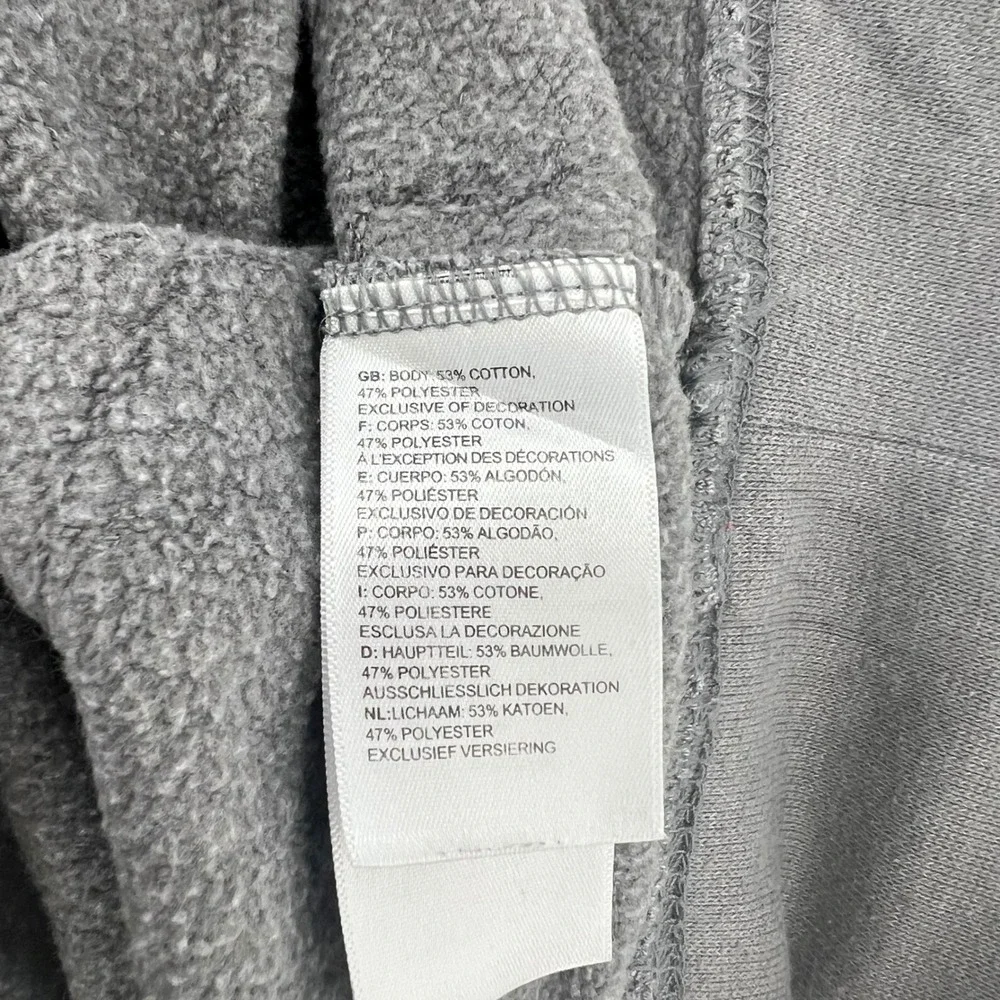 The North Face Mens Gray Bear Graphic Sleeve Logo Pullover Hoodie Small